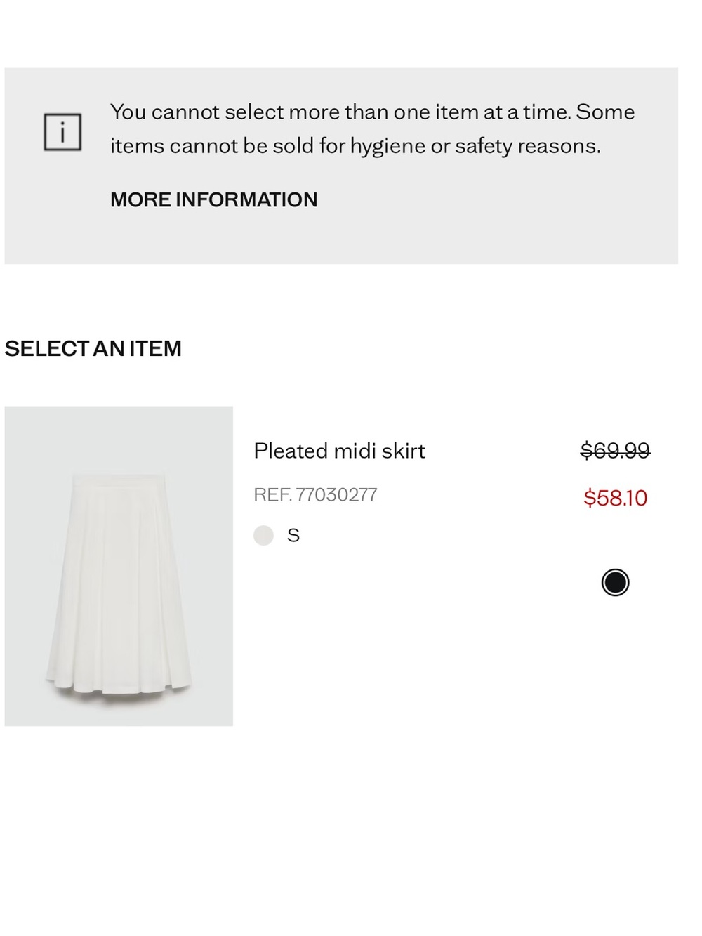 Mango pleated midi skirt size small - Picture 5 of 6